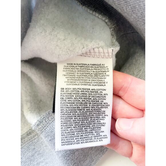 Women's Gray North Face Logo Hoodie Size Large - Picture 3 of 6